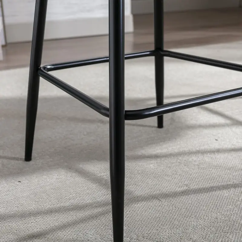 Set Of 2 Caiden PU Leather Bar Stool Bar Chair 7