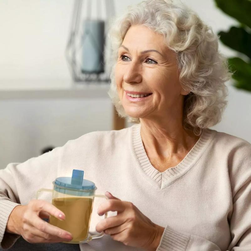 Disabled Adults Drinking Cup – Easy Grip Beaker with Spill-Proof Travel Lid, Sippy Cup for Elderly, Special Needs & Disability, Anti-Spill Adaptive Mug for Hot & Cold Drinks, Lightweight & Ergonomic Handle for Arthritis, Dementia & Mobility Support 4
