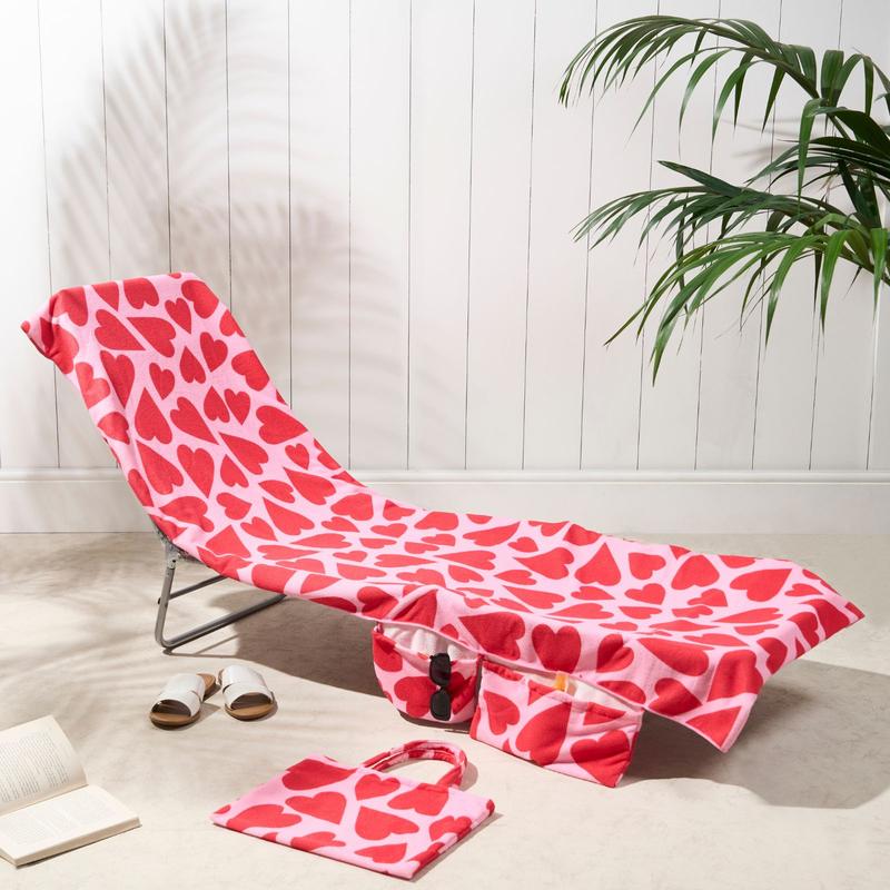 Brentfords Sun Lounger Towel Large in Bag with Pockets Storage, Travel Lightweight Sunbed Pool Beach Spa Holiday Microfiber Quick Dry Absorbent Bath 8
