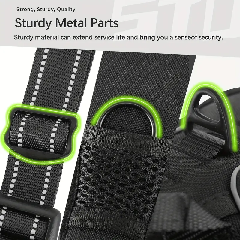 3pcs Escape-Proof Dog Harness Set with Leash and Poop Bag Dispenser - Perfect for Medium and Large Dogs Walking, Adjustable and Soft, Christmas Gift 4