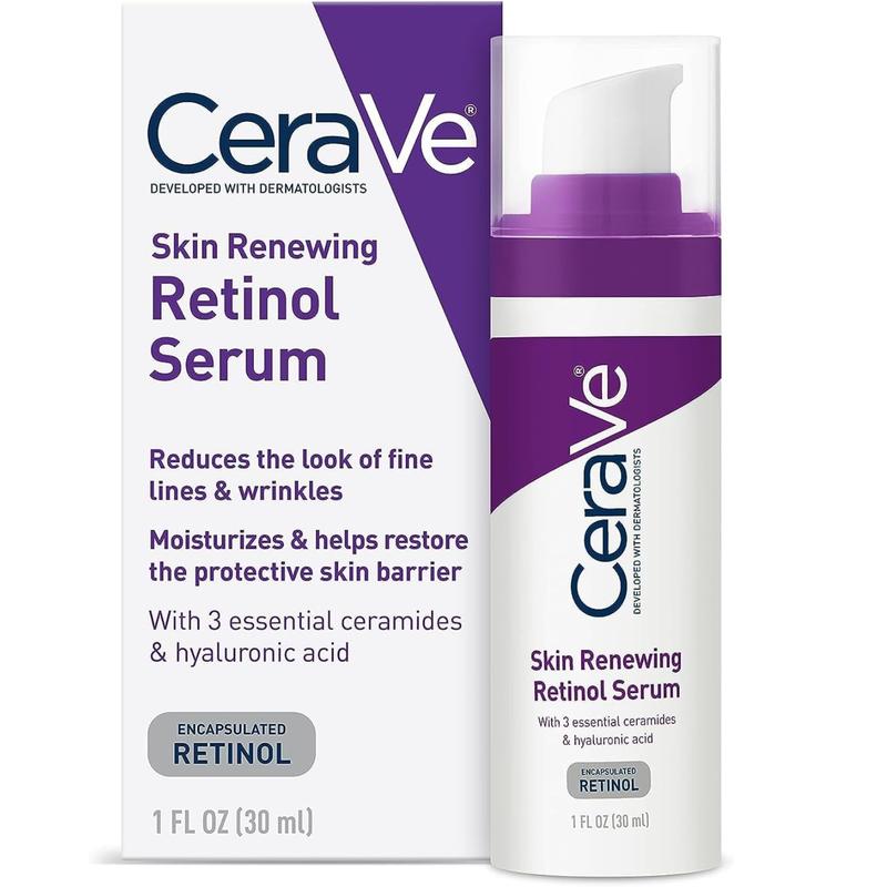 CeraVe Anti Aging Retinol Serum | Cream Serum for Smoothing Fine Lines and Skin Brightening Skincare | With Retinol, Hyaluronic Acid, Niacinamide, and Ceramides | 1 Ounce 1
