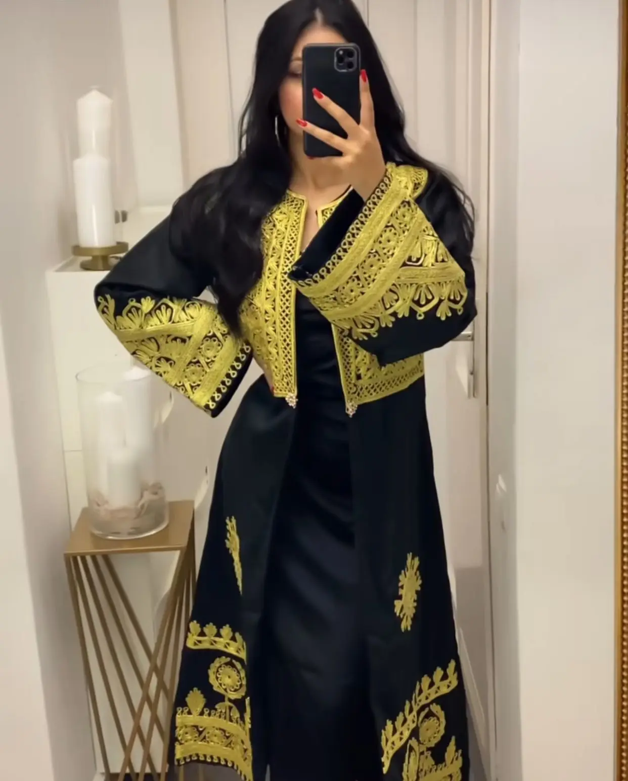 Silk Long Coat | Afghani Chappan Casual Dress Formal Outfit Womenswear Chic Clothes Ethnic Jackets Simple Sleeve Slimming Statement Style Tops Comfort