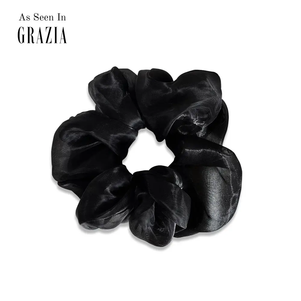 Black Organza Hair Scrunchie