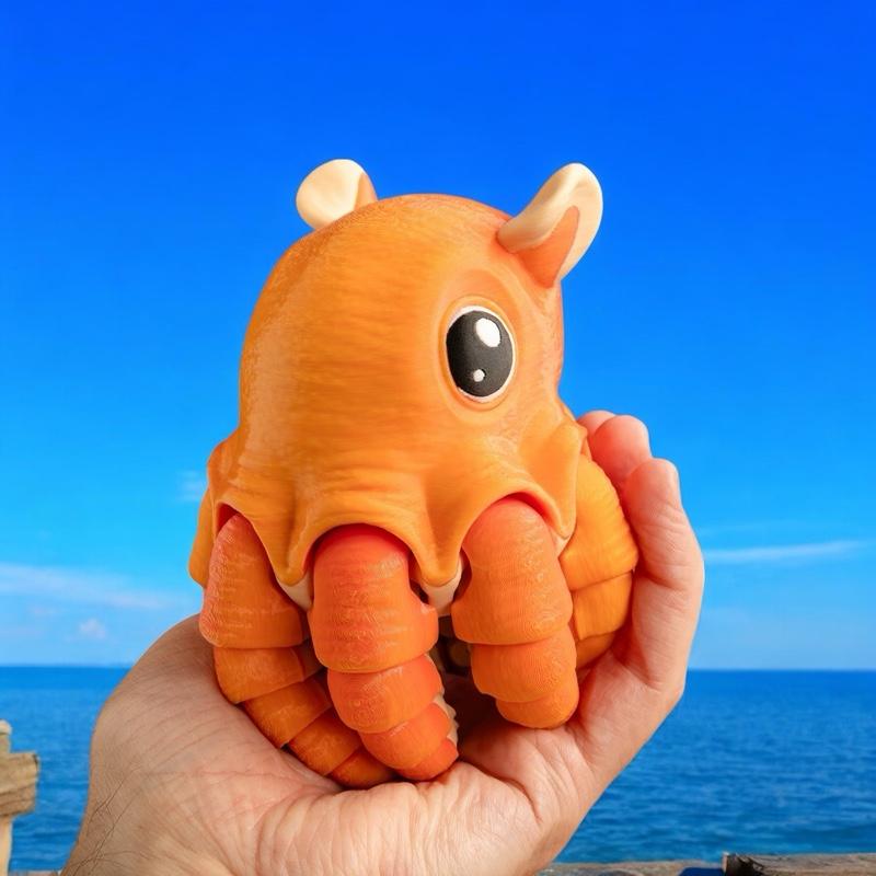 Articulated Octopus  Toy/ Figurine Playful and Unique 3D Printed Collectible | Desk Toy | MatMires | Available in 3 Sizes 3