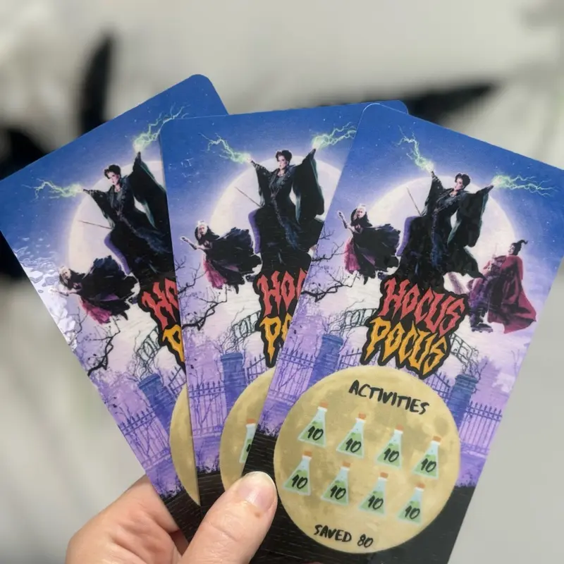 Hocus Pocus Halloween Bundle of 5 Laminated Reusable Saving Trackers for Budgeting and Planning 4