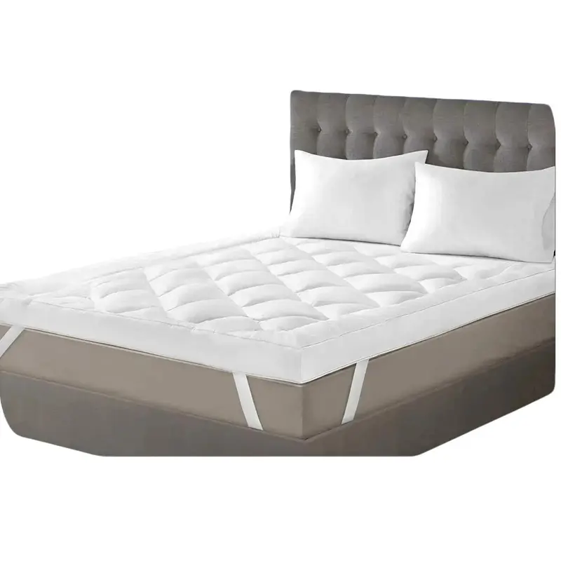 Hotel Quality Microfiber Mattress Topper 4" Inch/10cm Deep Luxury Soft skin-friendly flat weave breathable machine washable 3