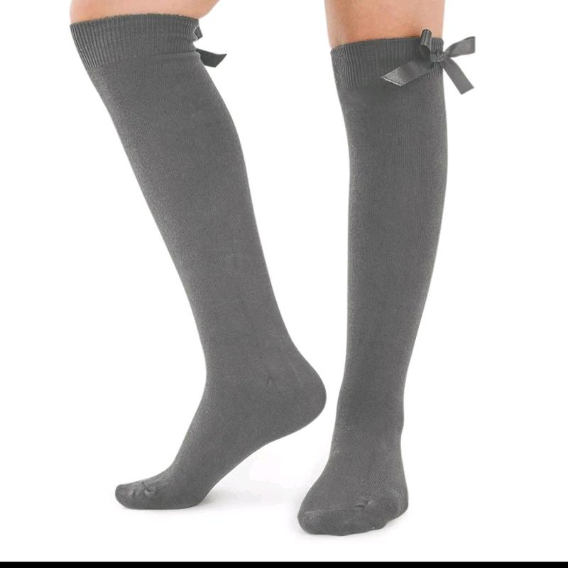 Girls Knee High Bow School Socks in Cotton Blend for Comfortable Wear 6