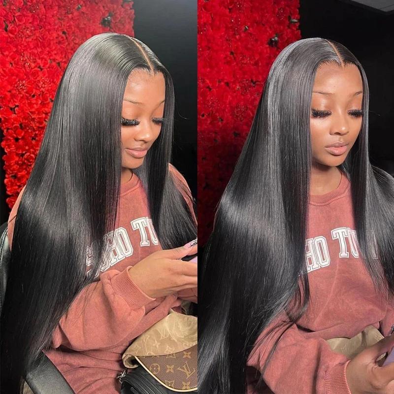 Product Introduction of Bling Hair HD Human Hair Wig 16inch Straight Brazilian Lace Frontal Wig For Women 180 Density Glueless Pre Plucked Natural Color Transparent Lace Front Wig 13x4 13x6 Baby Hair Bleached Knots Free Shipping UK Human Hair Wig 6