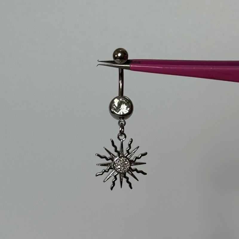 Silver Sun Belly Bar 0