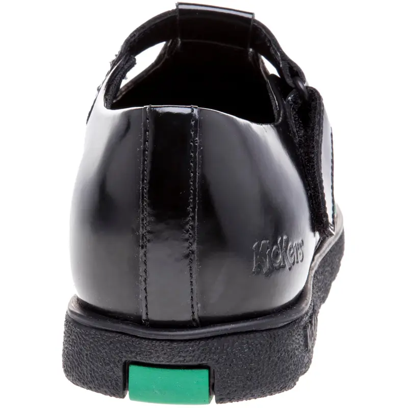 Kickers Fragma T-Bar Shoes - Black Leather School Shoes 2