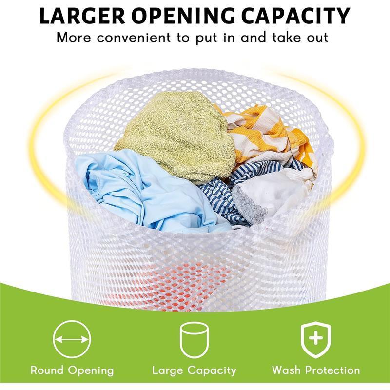 Mesh Laundry Washing Bags, 4 Set Thicker Net Laundry Wash Bags for Washing Machine, Delicates Laundry Bags with Drawstring for Underwear, Sock, Bra, Travel Accessories 4