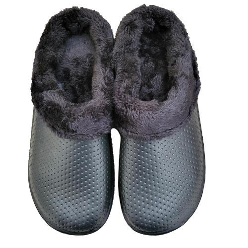 Clogs furry fluffy lined Adults Slip On Shoes for Home Garden Work Nurse Hospital care home Fur Lined Comfortable Mens Women's furry warm feet thick soles black with removable black fur insoles perfect for gardening light weight backdoor cloggis Footwear 5