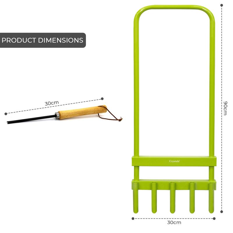 Hollow Tine 5 Spike Hand Lawn Grass Soil Aerator Outdoor Garden & Cleaning Tool 1