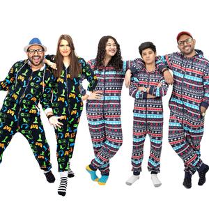 NOROZE Unisex Christmas Onesie Jumpsuit For Men Women Adults & Kids All in One Print Onesies Nightwear Loungewear Hooded Playsuit For Boys And Girls UK Sizes 7 Years to XXL Fabric Menswear