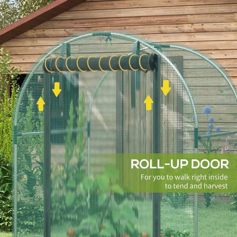 120 x 120cm Mini Polytunnel Greenhouse for Plants and Vegetables by Outsunny 5