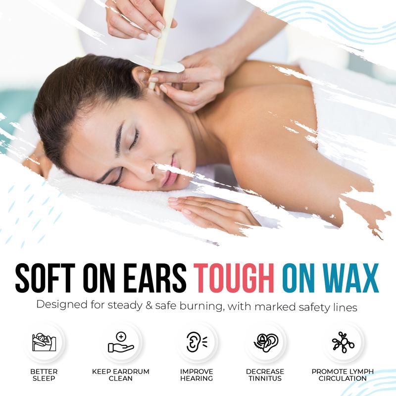 Glamza Clearsound Ear Candle Pair - 8 Pairs with Discs - Natural Relaxation & Ear Care Solution 7