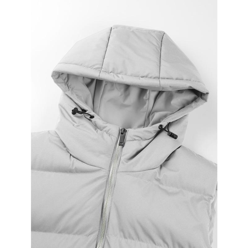 Men's Hooded Zipper Quilted Vest 8