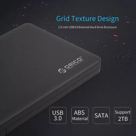 ORICO External SATA III 2.5 Inch USB 3.0 HDD/SSD Enclosure Case, Trayless Design, Tool-Free, Hot Swap, up to 4TB Capacity 4