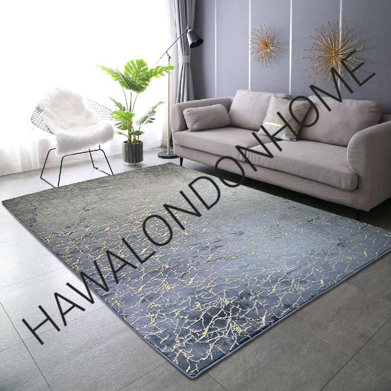 LUXURY NON SLIP MACHINE WASHABLE MARBLE EFFECT RUGS 90X190CM 160X230CM 190X270CM 3