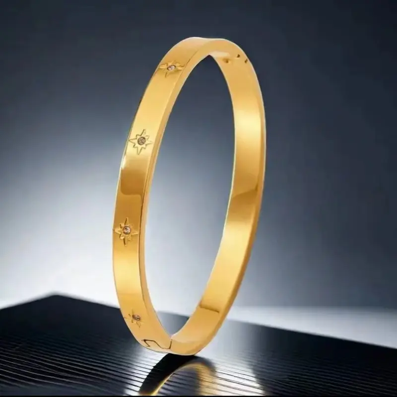 Tracy Bangle gold and silver star tarnish proof 0