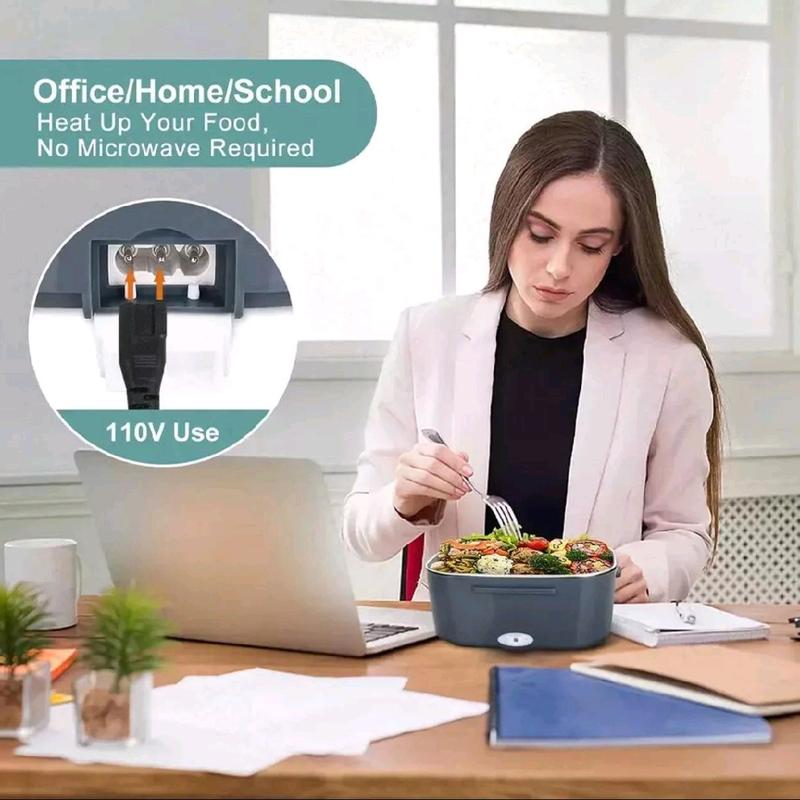 Leak Proof 1.5L 60W Electric Lunch Box Food Warmer for Car and Home - Heating Microwave for Trucker's Lunch - Tableware 5