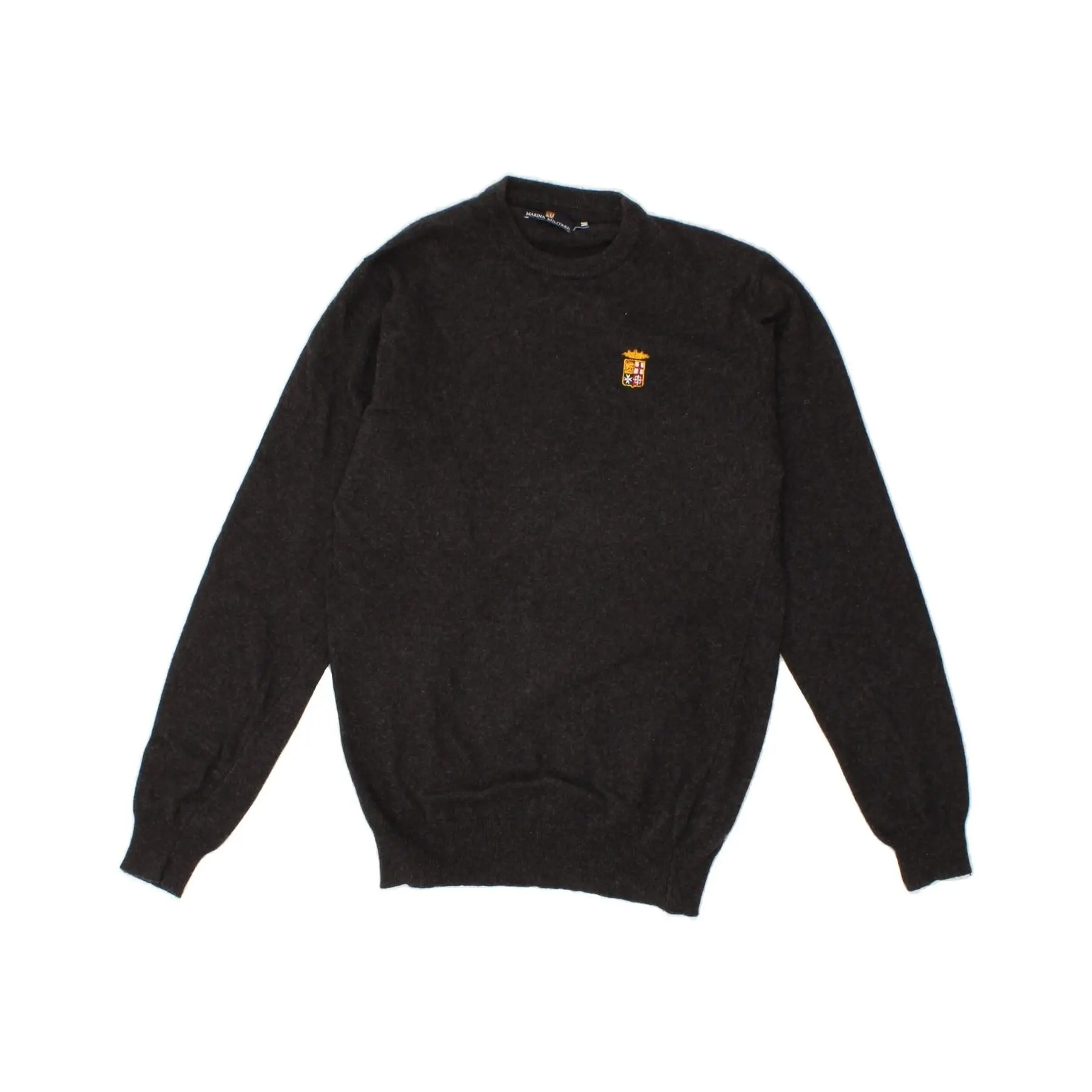 Pre-Owned Vintage MARINA MILITARE Womens Crew Neck Jumper Sweater UK 14 Medium Grey