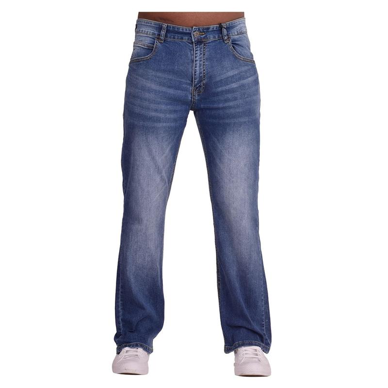 Firetrap Original Mens Designer Hardwearing Durable Quality Bootcut Leg Regular Fit Relaxed Wide Bottom Denim Jeans Zip Fly Fastening Classic 5 Pocket Jean 4
