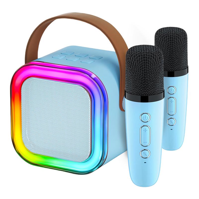 Product Introduction of Karaoke Machine Wireless Bluetooth Karaoke Speaker System RGB Light with 2 Microphones for Home Karaoke Singing Speaker Gift 30
