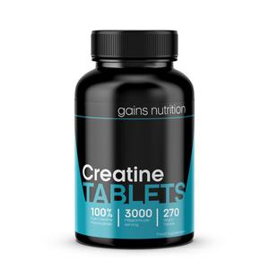 Creatine Monohydrate Tablets – 3000mg Per Serving - 270 Vegan Tablets