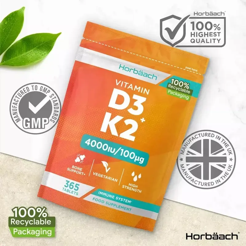 Vitamin D3 4000 IU & K2 MK7 100 µg | 365 Tablets 4