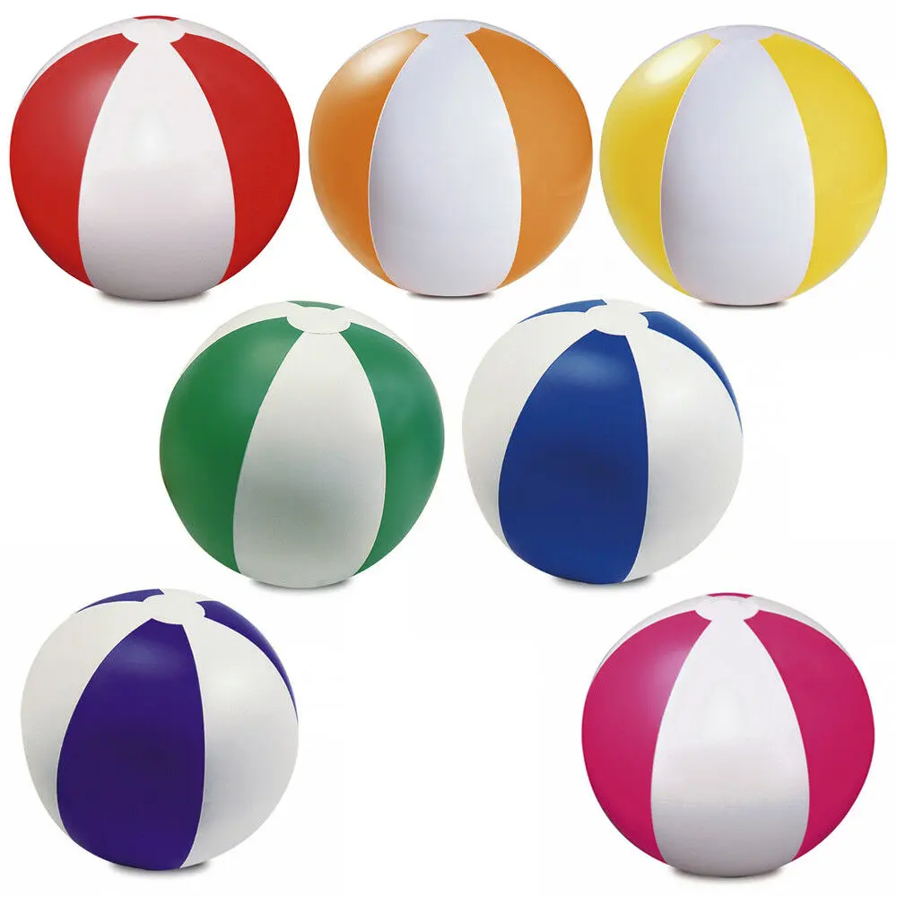 9" Inflatable Blowup Colour Panel Beach Ball for Holiday Party and Swimming