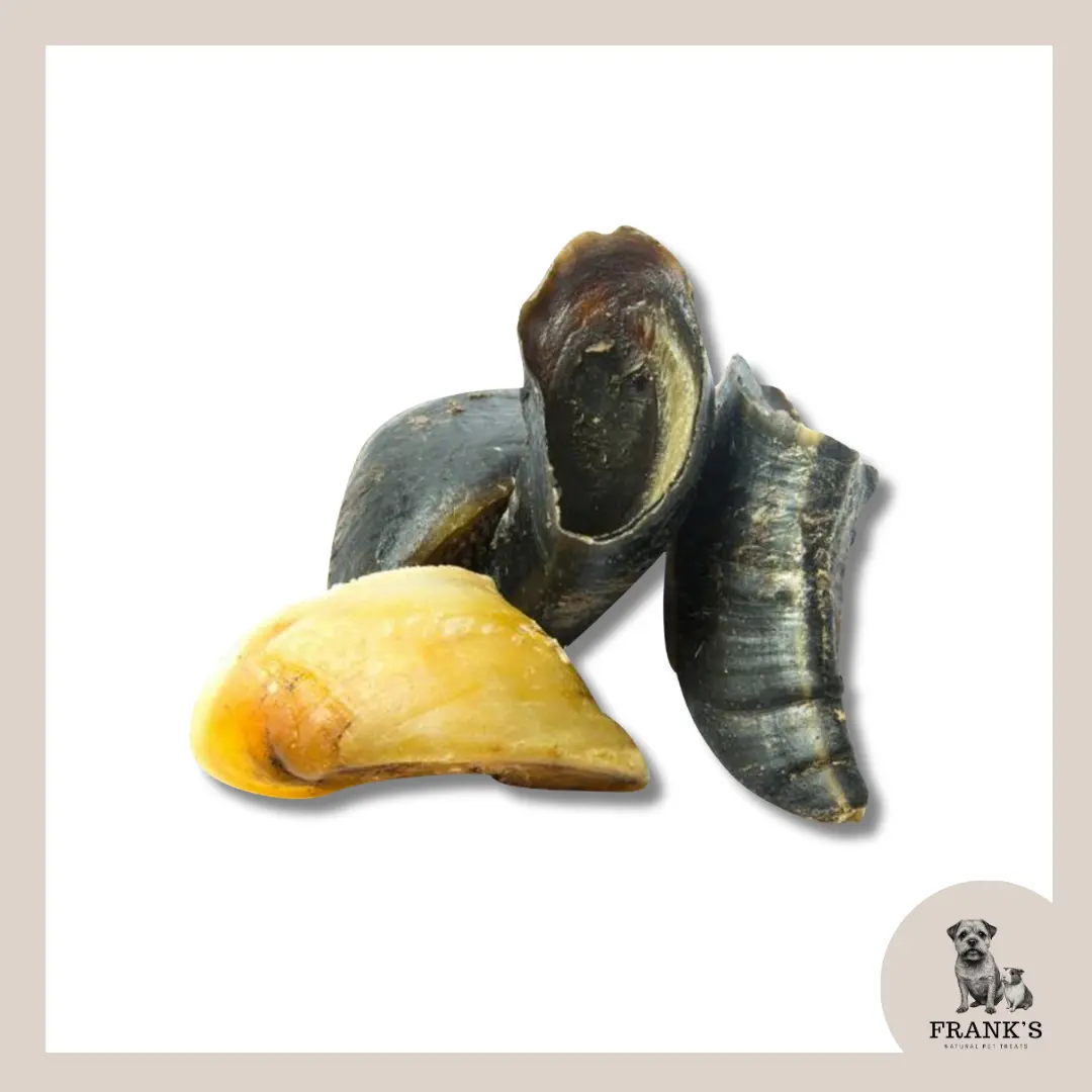 Cow Hooves 'Hoofs' for Dogs, Natural Dental Treat with Hollow Design for Stuffing Treats, Promoting Healthy Teeth