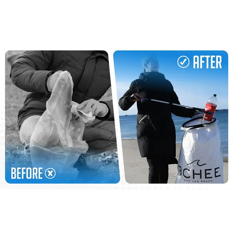 BCHEE Recycled Litter Picking Bag Holder Hoop | Made in Britain From 100% Recycled Plastic | Bag Anti-Slip Mechanism | UK Small Business | Multi-buy discount 2