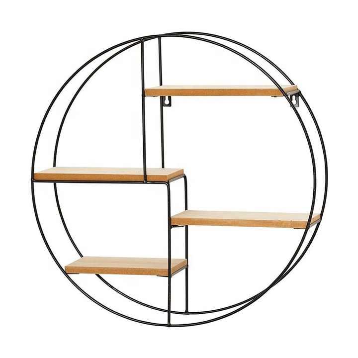 Product Introduction of NEW Metal Wire Wall Shelf Home Decor Storage Floating Round Multi-Section Shelf Shelves 12