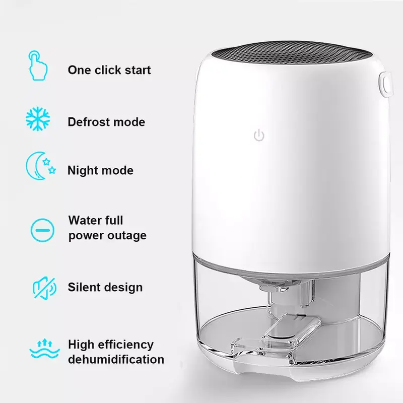 Dehumidifier For Home 1100ml Electric Mini Portable Condensation Moisture Damp 2