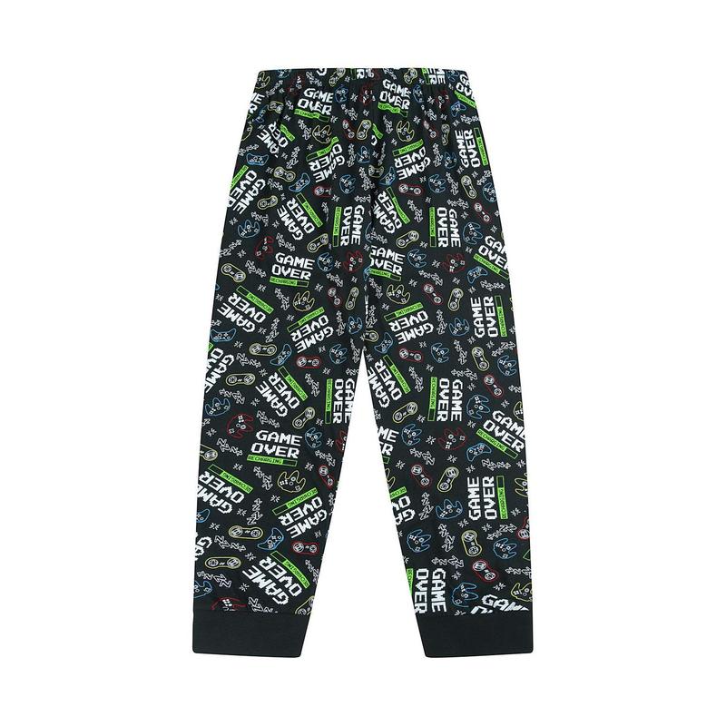 Game Over Recharging Gaming Black Cotton Long Pyjamas 5