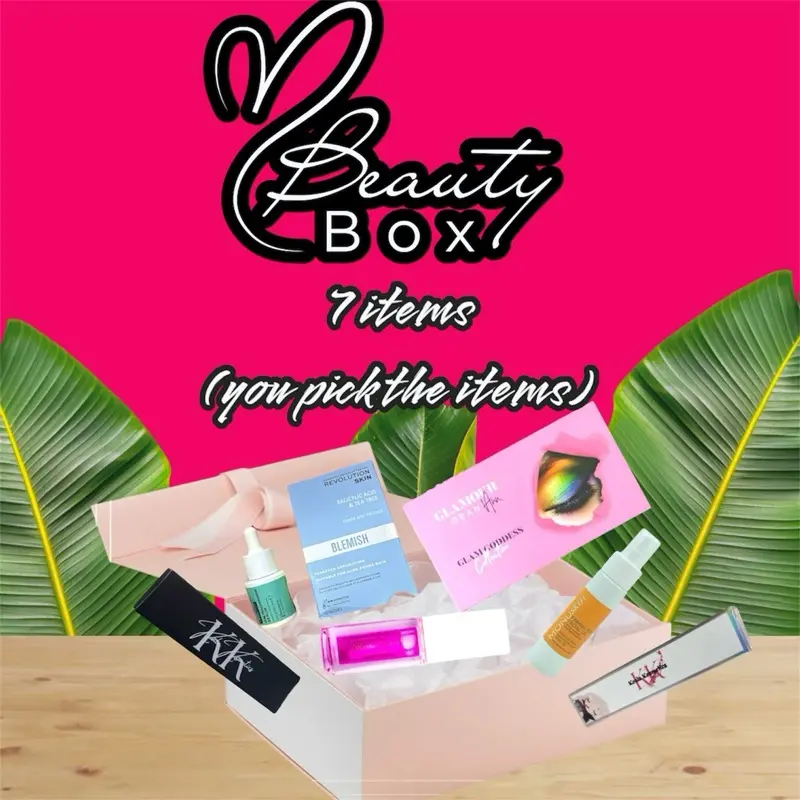 Customizable Beauty Box with 7 Makeup and Skincare Products - Cosmetic, Flawless 0