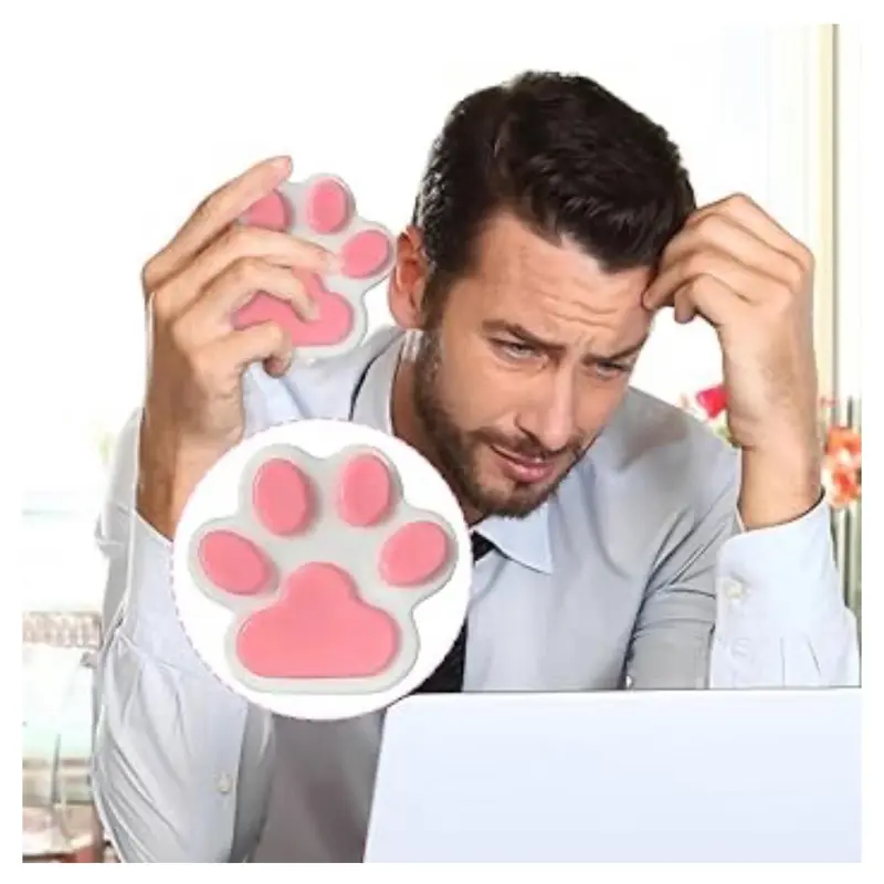 Squeeze Ball Cute Cat Paws Soft Squeeze Toy 5.9 Large Resilient Cat Stress Ball Sensory Balls with Smooth Surface Stress Relief Toy for Kids Adults Gift, Blue fidget obsessed big pop micro animal blind box squishy save fidgets anxiety tools 2
