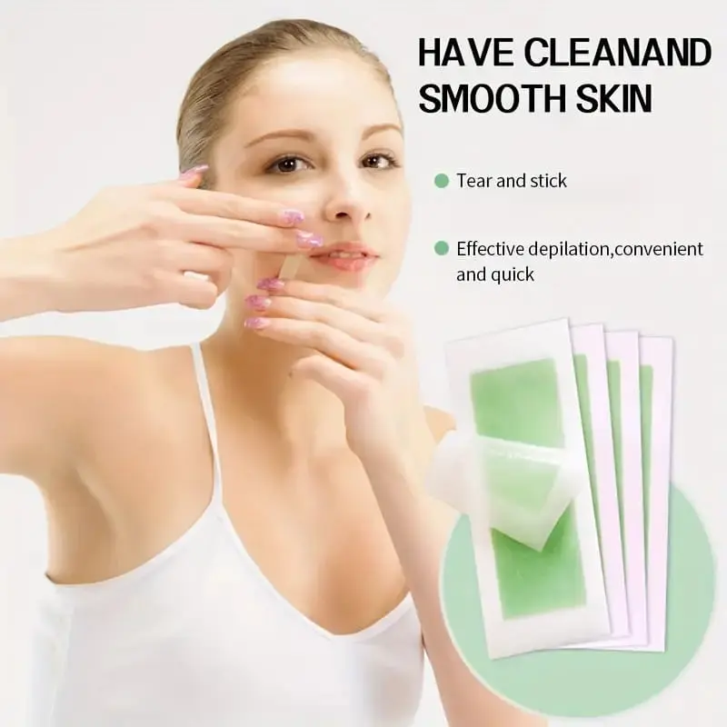 30PCS Facial Wax Strips for Eyebrows, Upper Lips, Cheeks and Legs - Portable and Convenient Hair Removal Wax Sticks - Skincare, Comfort Smooth Waxing 3