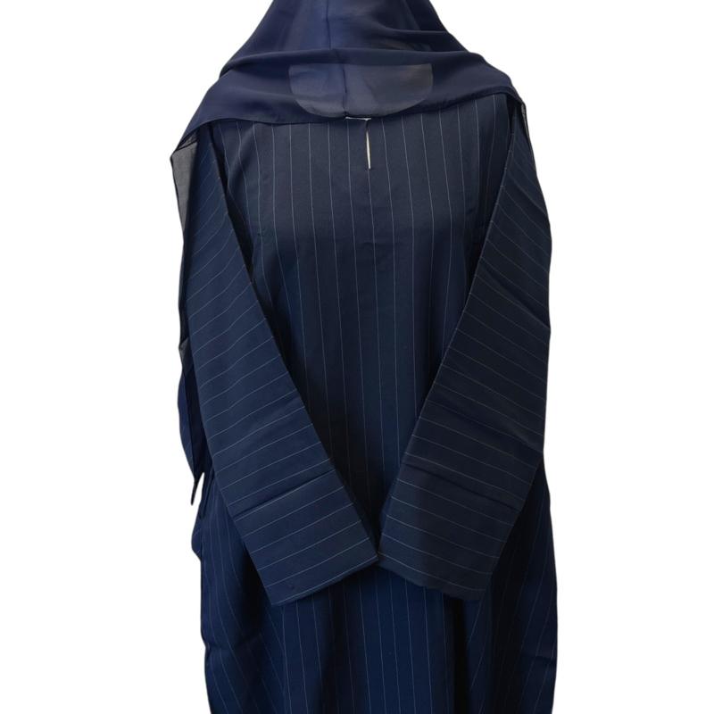 Product Introduction of Pinstripe Workwear Abaya casual travel abaya 13