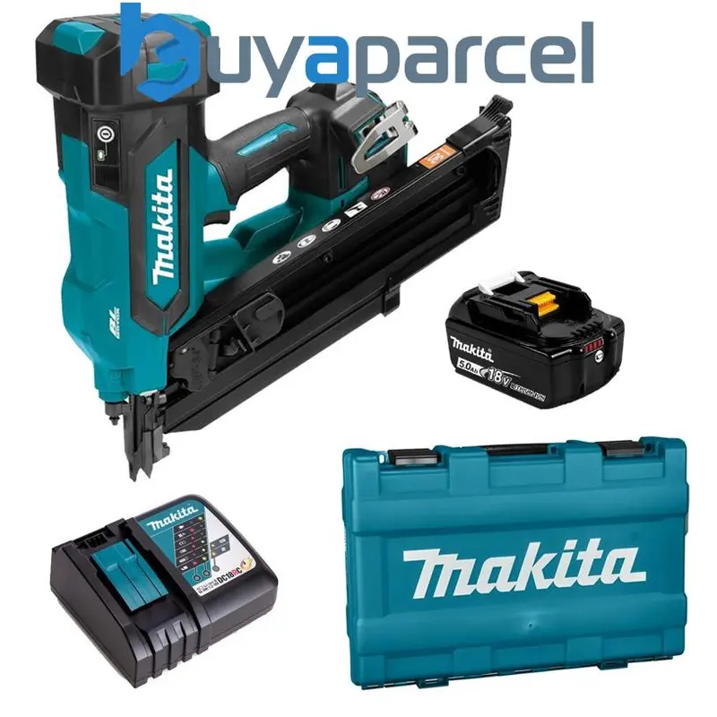 Makita DBN900ZK 18v LXT Brushless 90mm Gasless Framing Nailer + Case + 5.0Ah Kit 0
