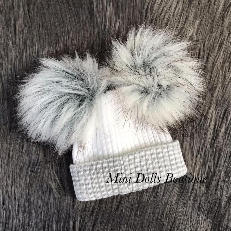 First Size Double Pom Pom Hat 4