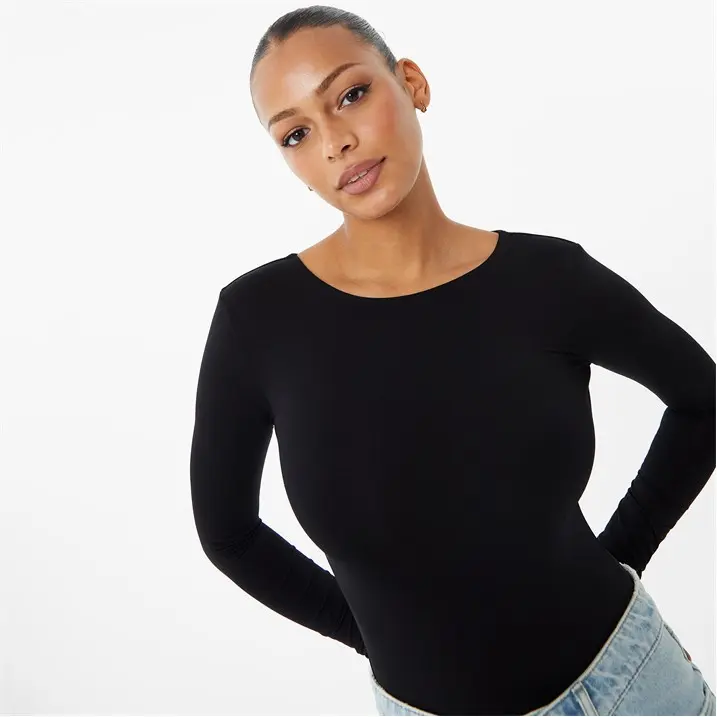Jack Wills Womens Second Skin Long Sleeve Bodysuit Round Neck 5