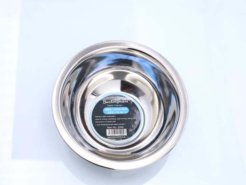 Buckingham Deep Mixing Bowl Stainless Steel for Baking Food Prep & Mixing Durable Tableware for Professional & Home Kitchens 8 Liters 34 cm 7