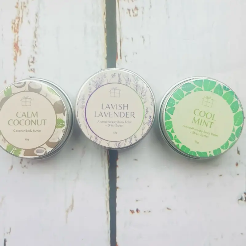 Mini Sample Box with Wax Melt, Bath Fizz, Body Balm, and Socks - Shea Butter  Skincare 5