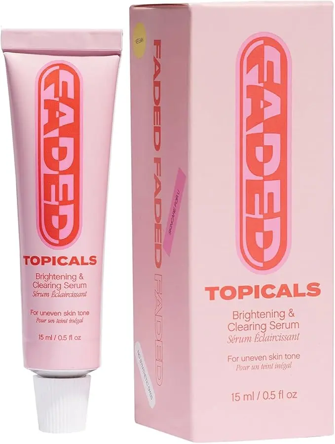 Topicals Faded Brightening and Clearing Serum, Reduces Discoloration, Post-Blemish Marks, Scars, Spots