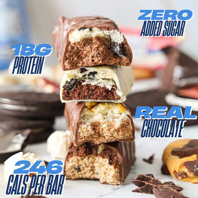 ProPud Chocolate N’ Biscuit High Protein Bar 18g Protein (12x55g), Crunchy Chocolate N’ Biscuit Loaded With Real Biscuit Pieces, No Added Sugar, Perfect Pre and Post Workout Nutrition 3