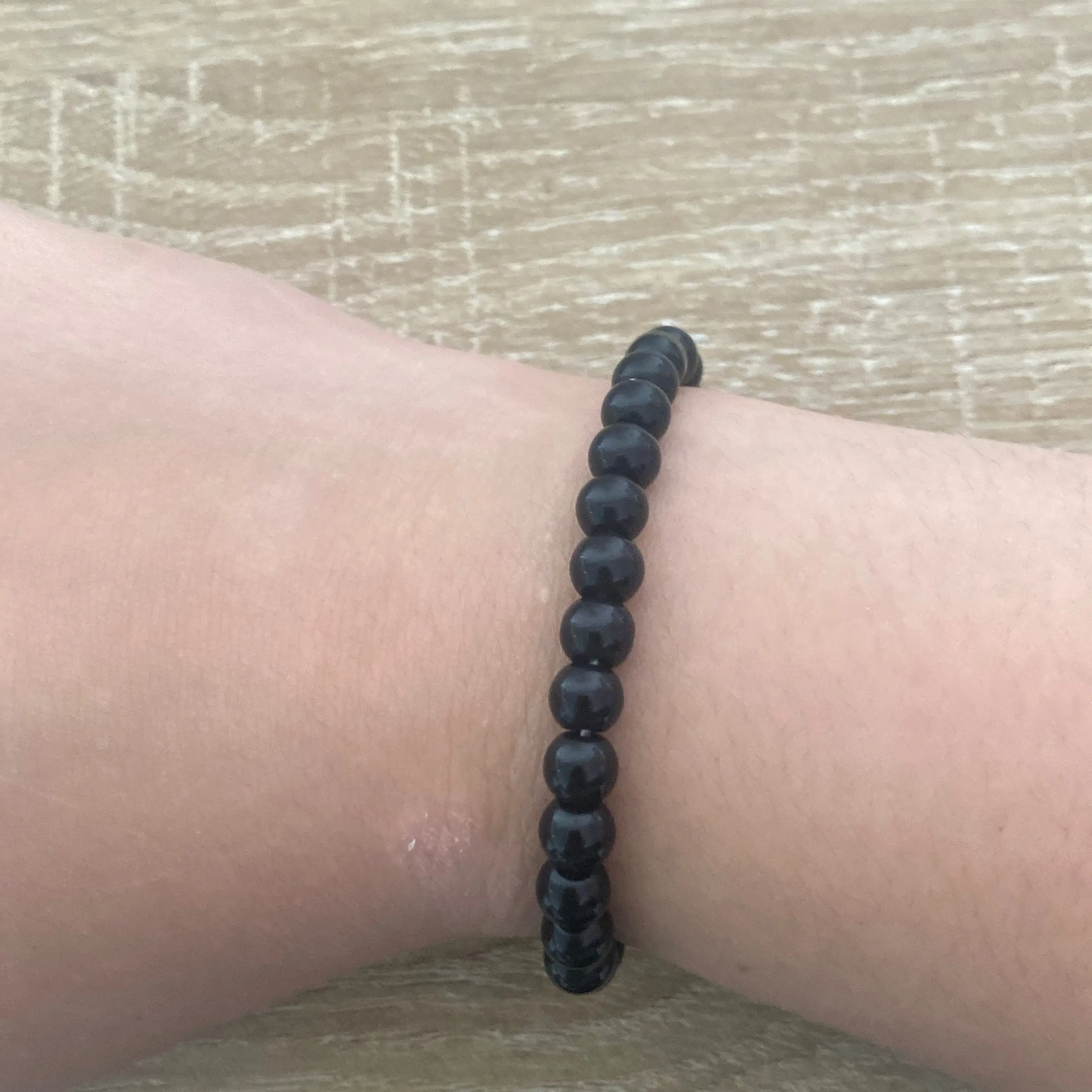 Cute black beaded bracelet