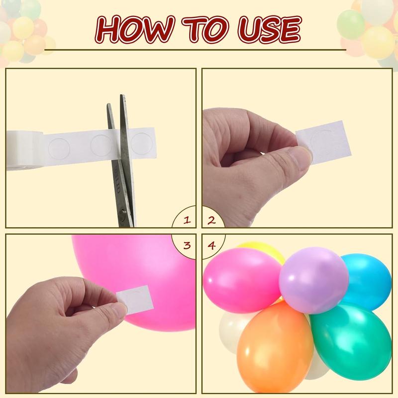 600 PCS Balloon Glue Dots, Removable Balloon Sticky Spots,Extra Strong Glue Dots Double Sided for Birthday Party Wedding Christmas Decorations and DIY Scrapbooking Craft. (600 PCS) 5