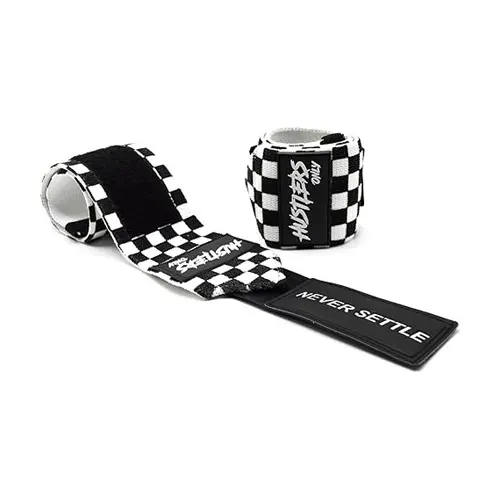 Hustlers Only Weightlifting Wrist Wraps for Wrist Support to Reduce the Wrist Pain 18 Inch Wrist Straps for Powerlifting, Strength Training, and Gym Training Ideal for Men and Women 3